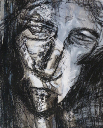 „Lazlo“, Acryl und Wachs auf Papier, 50x40cm, 2005