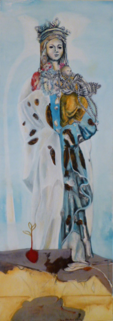 „Madonna“, Acryl auf Leinwand, 180x60cm, 2011