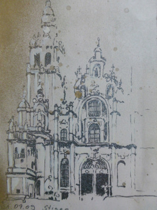 „Kathedrale“, Fineliner auf Papier, DinA5, 2009