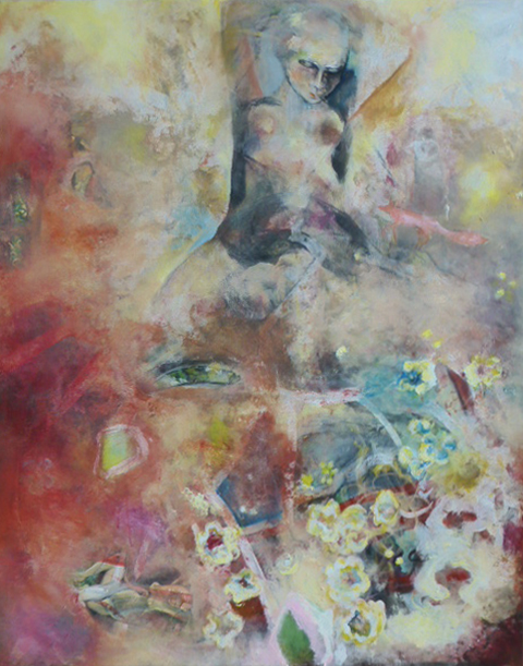 „o.T.“, Acryl auf Leinwand, 100x80cm, 2013
